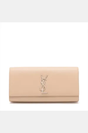 Saint Laurent Pre-owned, Kobieta, Beżowy, ONE SIZE, Pre-owned Leather clutches