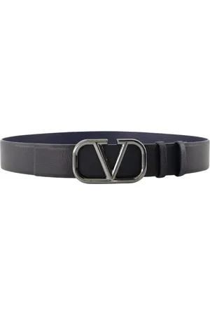 VALENTINO GARAVANI Akcesoria, Mężczyzna, Czarny, 95 CM, Len, Pasek Reversible VLogo