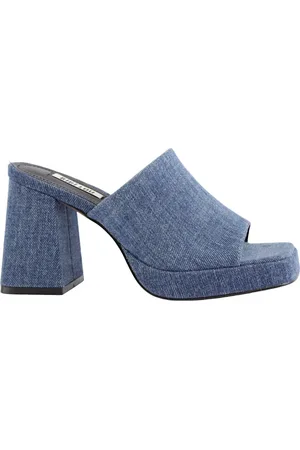 Bibi Lou Buty, Kobieta, Niebieski, 39 EU, Niebieskie Jeansyowe Sandały Ciabatta