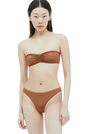 Lido Stroje kąpielowe, Kobieta, brązowy, L, Strapless Ruched Bikini Set