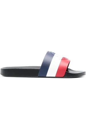 Moncler Buty, Mężczyzna, Wielobarwność, 40 EU, Niebieskie Basile Logo Sandały