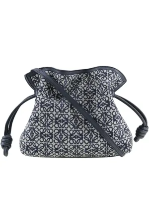 Loewe Pre-owned, Kobieta, Niebieski, ONE SIZE, Pre-owned Canvas shoulder-bags
