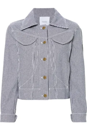 Patou Kurtki, Kobieta, Niebieski, L, Denim, Kurtka w Paski
