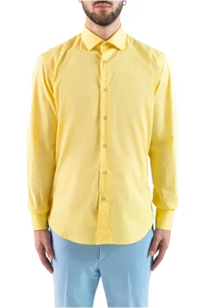 COR SINE LABE DOLI Koszule, Mężczyzna, Żółty, 2XL, Klasyczne Koszule