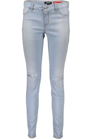 Roberto Cavalli Jeansy, Kobieta, Niebieski, W31, Denim, Faded Worn Cotton Jeansy