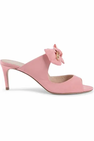 DEE OCLEPPO Buty, Kobieta, Różowy, 38 1/2 EU, Bow Embellished Low Heel Mule
