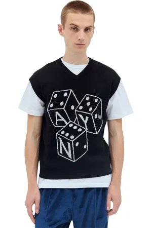 AWAKE NY Swetry, Mężczyzna, Czarny, XL, Sweter z Intarsją