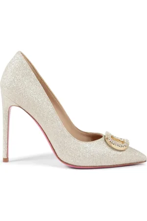 DEE OCLEPPO Buty, Kobieta, Beżowy, 40 EU, Glitter Logo Pump