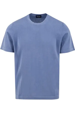 DRUMOHR Koszulki, Mężczyzna, Niebieski, M, Lekki niebieski T-shirt i Polo