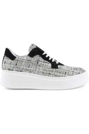DEE OCLEPPO Buty, Kobieta, Szary, 38 EU, Len, Boucle High Sole Sneaker