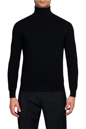 COR SINE LABE DOLI Swetry, Mężczyzna, Czarny, M, Len, Turtleneck Jumpers Stylowy Podstawowy Komfort