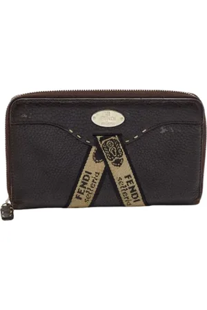 Fendi Pre-owned, Kobieta, brązowy, ONE SIZE, Pre-owned skórzane portfele