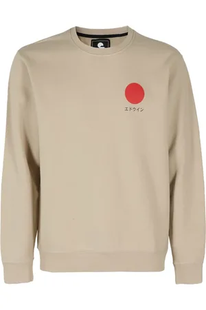 Edwin Bluzy, Mężczyzna, Beżowy, S, Japońskie Słońce Stylowy T-shirt