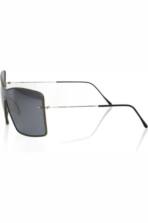 FRANKIE MORELLO Akcesoria, Kobieta, Czarny, ONE SIZE, Eleganckie Okulary Przeciwsłoneczne Szare Lustro