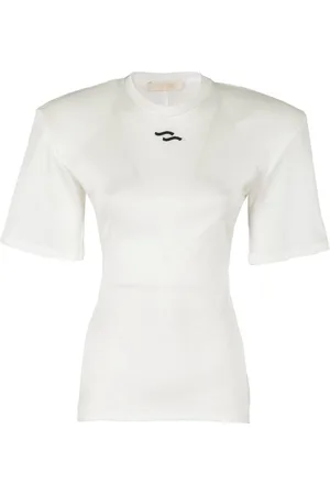 SSHEENA Koszulki, Kobieta, Biały, S, Luźny Bawełniany T-shirt