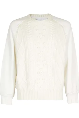 Neil Barrett Swetry, Mężczyzna, Biały, M, Round-neck Knitwear