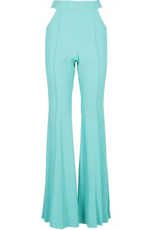 GIUSEPPE DI MORABITO Spodnie, Kobieta, Niebieski, S, Satin Cut Out Spodnie