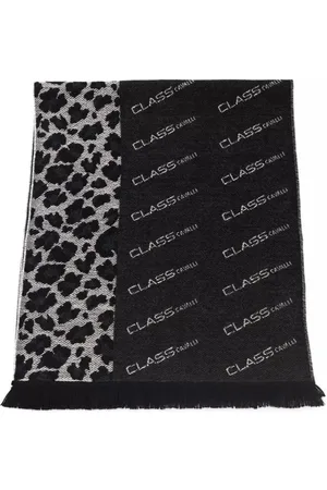 Roberto Cavalli Akcesoria, Mężczyzna, Wielobarwność, ONE SIZE, Animalier Logo Szalik