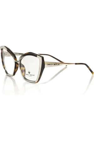 FRANKIE MORELLO Akcesoria, Kobieta, Wielobarwność, ONE SIZE, Eleganckie Okulary Motylkowe Brązowy Design Żółwia