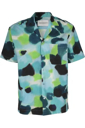 AMARANTO Koszule, Mężczyzna, Wielobarwność, M, Short Sleeve Shirts