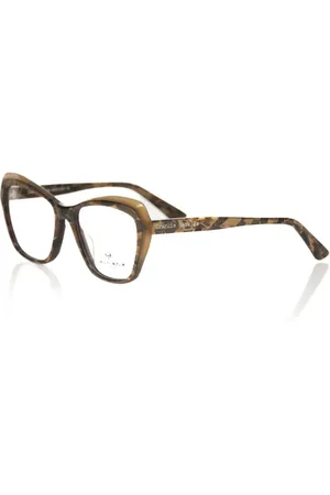 FRANKIE MORELLO Akcesoria, Kobieta, Beżowy, ONE SIZE, Okulary Kocie Oko z brokatem Havana