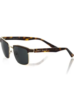 FRANKIE MORELLO Akcesoria, Mężczyzna, brązowy, ONE SIZE, Eleganckie okulary przeciwsłoneczne Clubmaster z przyciemnionymi soczewkami