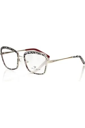 FRANKIE MORELLO Akcesoria, Kobieta, Wielobarwność, ONE SIZE, Okulary Kwadratowe w Paski Zebra