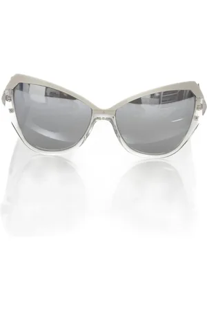 FRANKIE MORELLO Akcesoria, Kobieta, Szary, ONE SIZE, Metaliczne Okulary Kocie Oczy