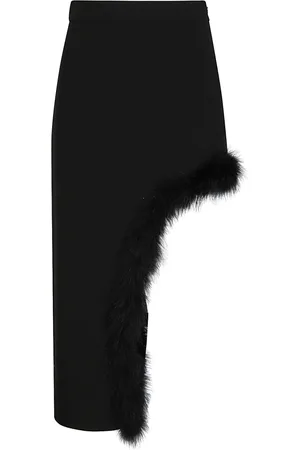 AMEN Spódnice, Kobieta, Czarny, S, Kolczyki z Piór - Eleganckie i Lekkie