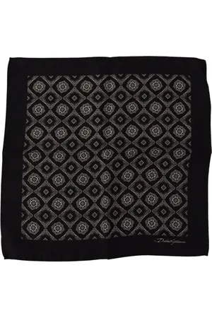 Dolce & Gabbana Akcesoria, Mężczyzna, Wielobarwność, ONE SIZE, Jedwabny Szalik w Kwiatowy Wzór