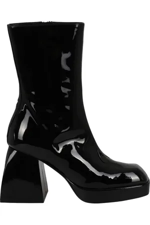 NODALETO Buty, Kobieta, Czarny, 36 EU, Luksusowe Buty ze Skóry Cielęcej