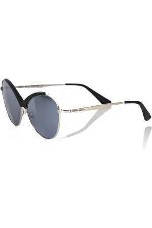 FRANKIE MORELLO Akcesoria, Kobieta, Czarny, ONE SIZE, Eleganckie Metalowe Okulary Motylek