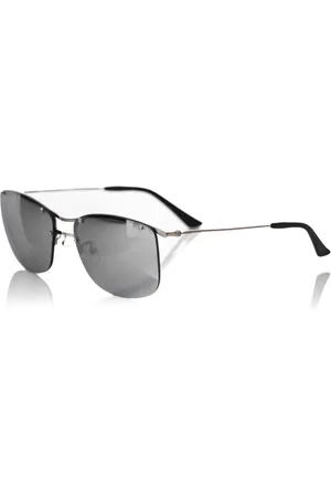 FRANKIE MORELLO Akcesoria, Mężczyzna, Szary, ONE SIZE, Metallic Clubmaster Okulary Przeciwsłoneczne Szare Lustro