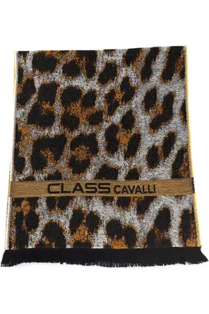 Roberto Cavalli Akcesoria, Mężczyzna, brązowy, ONE SIZE, Fantasy Logo Szalik