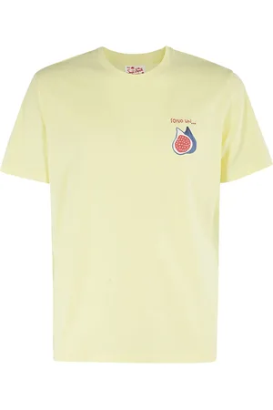 MC2 SAINT BARTH Koszulki, Mężczyzna, Żółty, M, Klasyczny T-shirt z Bawełny