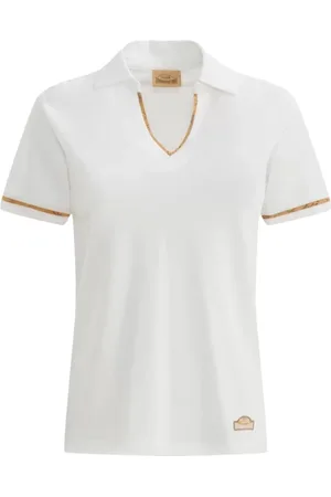 ALVIERO MARTINI 1A CLASSE Koszulki, Kobieta, Biały, S, Geo Classic Polo Shirt