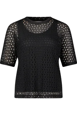 Betty & Co Bluzki, Kobieta, Czarny, L, Bluza z rękawami nietoperza
