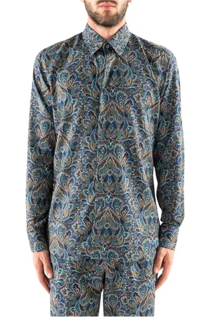 COR SINE LABE DOLI Koszule, Mężczyzna, Wielobarwność, 3XS, Koszula Casual Paisley