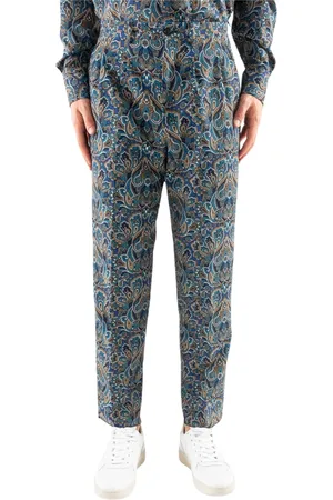 COR SINE LABE DOLI Spodnie, Mężczyzna, Wielobarwność, M, Paisley Print Suit Trousers