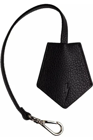 Neil Barrett Akcesoria, Mężczyzna, Czarny, ONE SIZE, Luksusowy Brelok Skórzany Stylowy Design