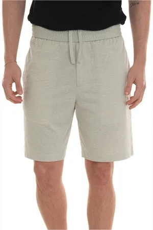 hindustrie Szorty, Mężczyzna, Zielony, M, Bawełna, Paski Bermuda Shorts Elastyczna Talia Styl Joggingowy