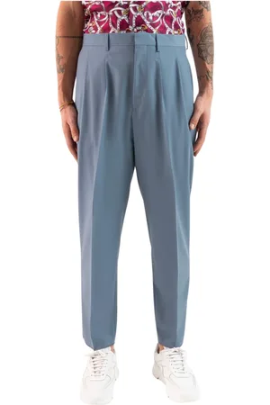 COR SINE LABE DOLI Spodnie, Mężczyzna, Niebieski, M, Eleganckie Spodnie Garniturowe Pantalone