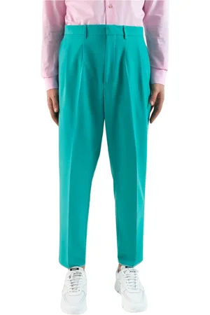 COR SINE LABE DOLI Spodnie, Mężczyzna, Zielony, S, Elegant Suit Trousers Pantalone