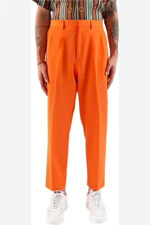 COR SINE LABE DOLI Spodnie, Mężczyzna, Pomarańczowy, S, Eleganckie spodnie do garnituru Pantalone