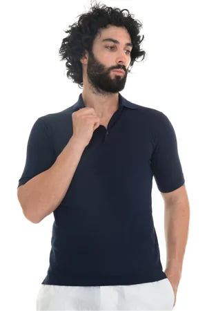 hindustrie Koszulki, Mężczyzna, Niebieski, S, Slim Fit Polo Shirt
