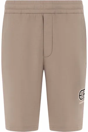 Emporio Armani Szorty, Mężczyzna, Beżowy, M, Minimalistyczne Bermuda z dzianiny