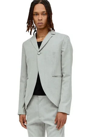 AARON ESH Kurtki, Mężczyzna, Szary, L, Peplum Cut-Away Blazer