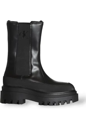 Calvin Klein Buty, Kobieta, Czarny, 37 EU, Skórzane buty z materiałami z recyklingu