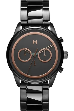 MVMT Akcesoria, Mężczyzna, Czarny, ONE SIZE, Chronograf Powerlane Zegarek ze Stali Nierdzewnej