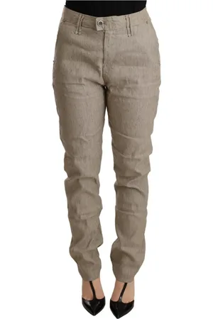Cycle Spodnie, Kobieta, Beżowy, W26, Nylon, Beżowe Spodnie Baggy z Logo